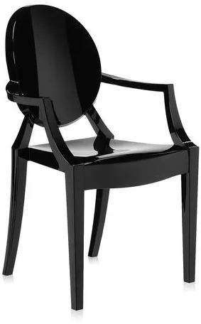 Kartell Lou Lou Ghost valgomojo kėdė - Vaikams - Juoda