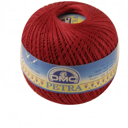 DMC Petra nr. 5 Nėrimo siūlai Unicolor 5321 Raudona