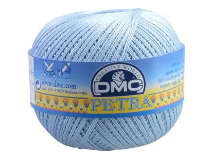 DMC Petra nr. 8 Nėrimo siūlai Unicolor 54518 Šviesiai mėlyna