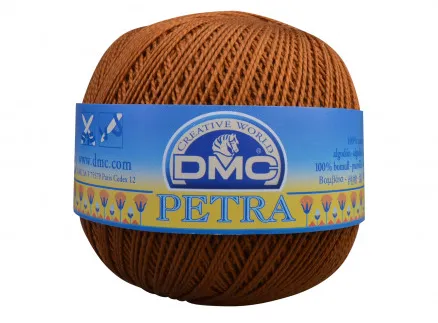 DMC Petra nr. 8 Nėrimo siūlai Unicolor 5434 Auksinė ruda