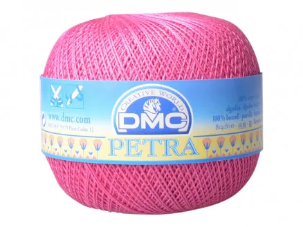 DMC Petra nr. 8 Nėrimo siūlai Unicolor 53805 Cerise