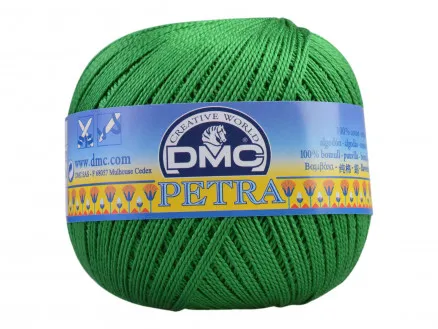 DMC Petra nr. 5 Nėrimo siūlai Vienos spalvos 5700 Tamsiai žalia