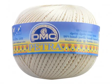 DMC Petra nr. 8 Nėrimo siūlai Unicolor ECRU Natūralus