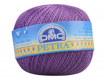 DMC Petra nr. 8 Nėrimo siūlai Unicolor 53837 Violetinė