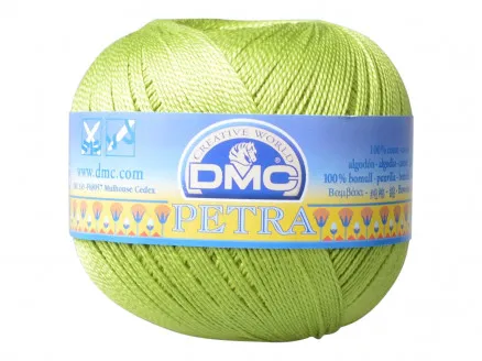 DMC Petra nr. 5 Nėrimo siūlai Unicolor 5907 Obuolių žalia