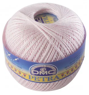 DMC Petra nr. 8 Nėrimo siūlai Unicolor 54461 Švelniai rožinė