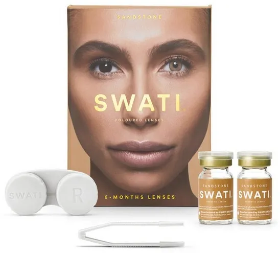 SWATI - Spalvoti kontaktiniai lęšiai 6 mėnesiams Sandstone