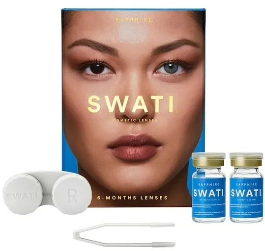 SWATI - Spalvoti kontaktiniai lęšiai 6 mėnesiams - Sapphire