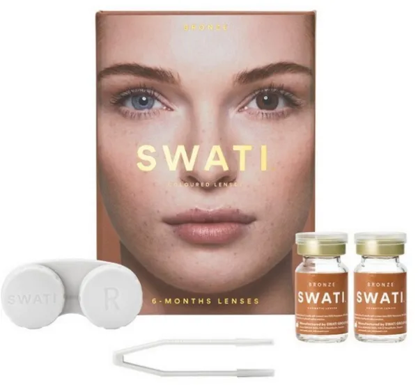 SWATI - Spalvoti kontaktiniai lęšiai 6 mėnesiams Bronze