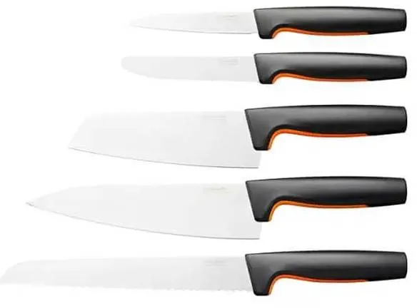 Fiskars Functional Form peilių rinkinys, 5 dalys - Juoda