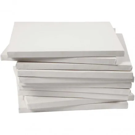 Drobė, balta, gylis 1,6 cm, dydis 30x30 cm, 280 g, 40 vnt./1 pakuotė.