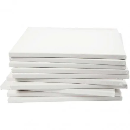 Drobė, balta, gylis 1,6 cm, dydis 40x40 cm, 280 g, 40 vnt./1 pakuotė.